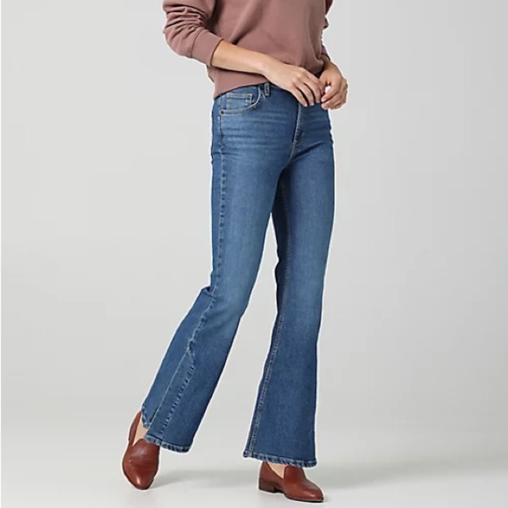 Lee Denim Flare Jeans with Slit